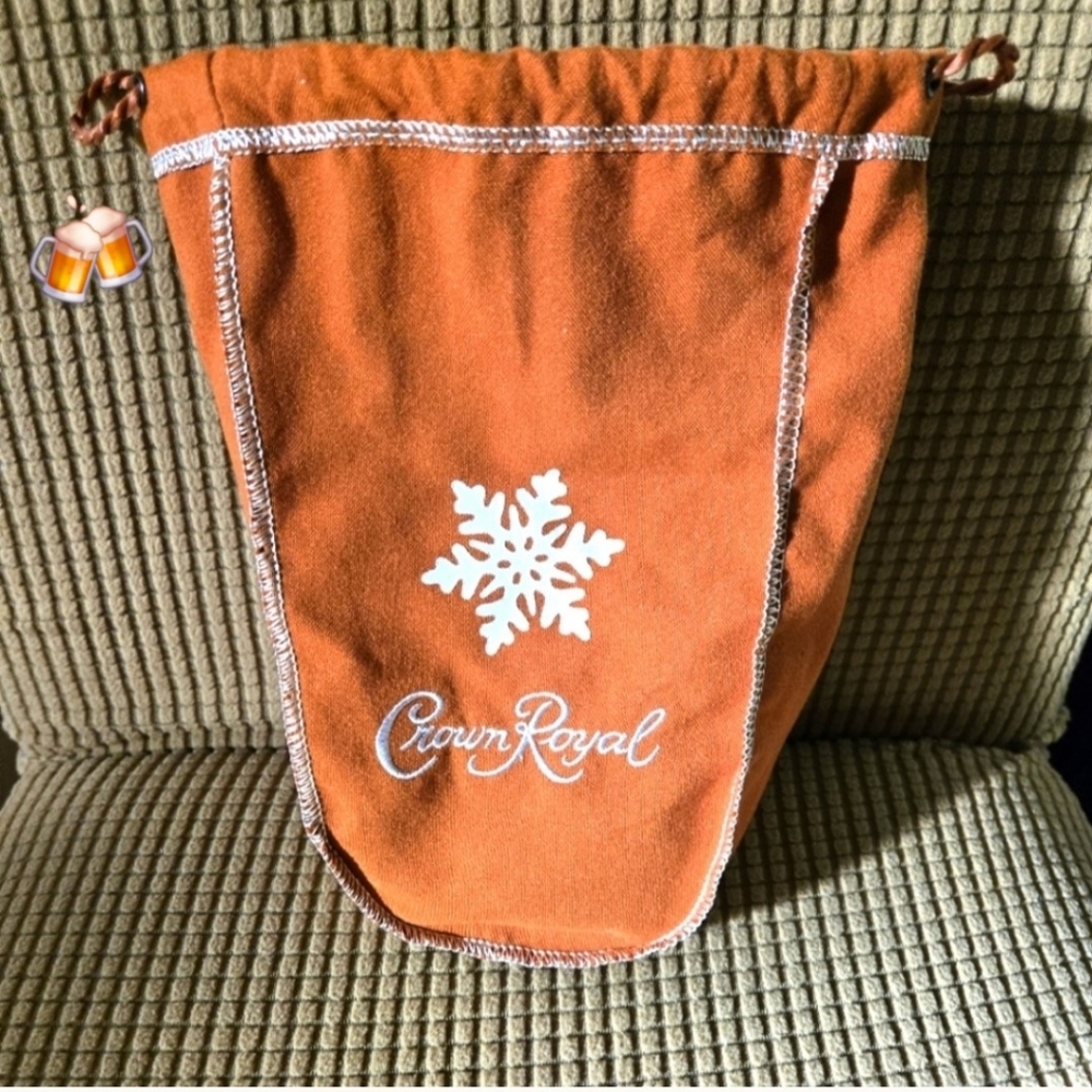 CROWN ROYAL HOLIDAY/SNOWFLAKE CLOTH BAG  DRAWSTRING
